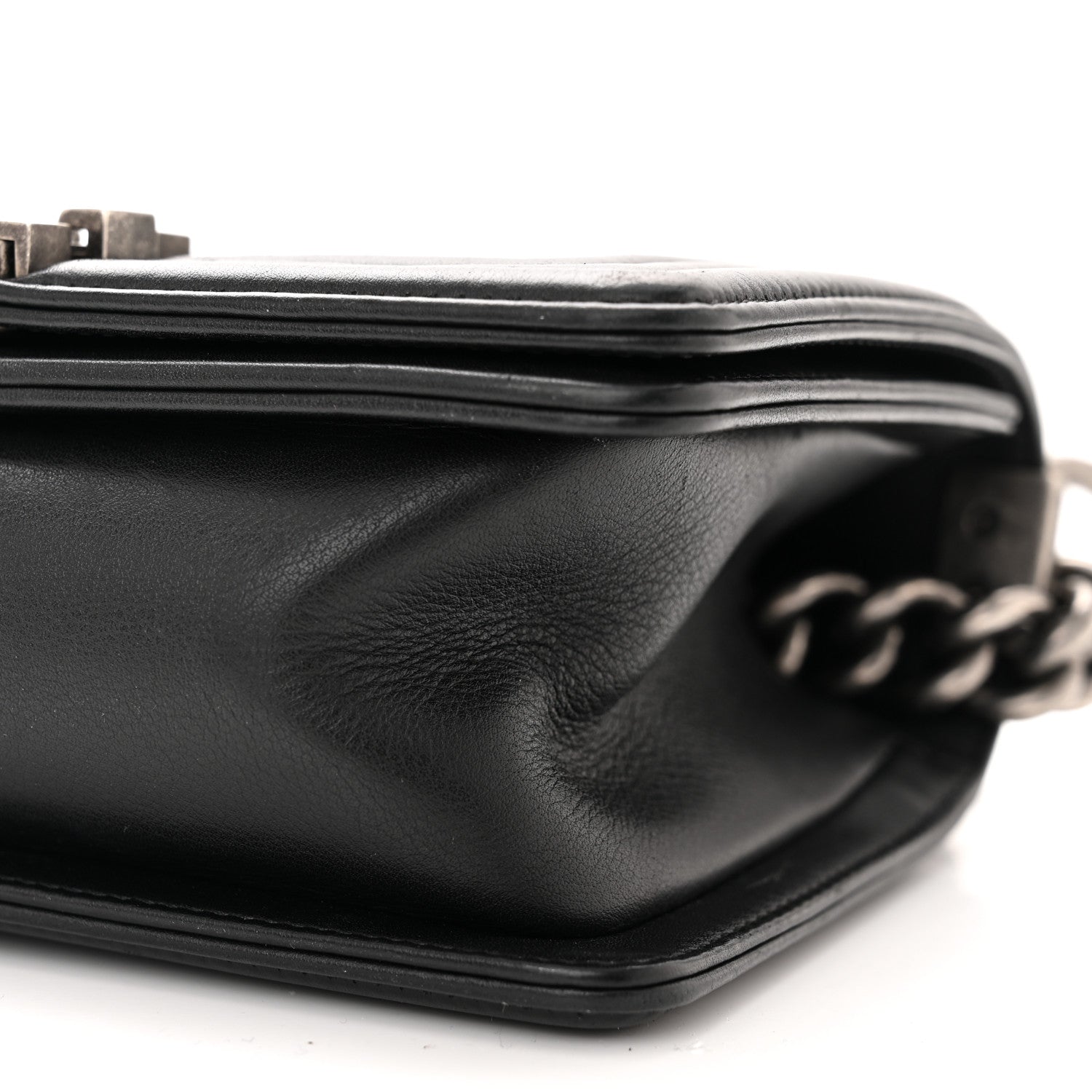 Chanel Calfskin Chevron Quilted Small Boy Flap Black 10 of 12