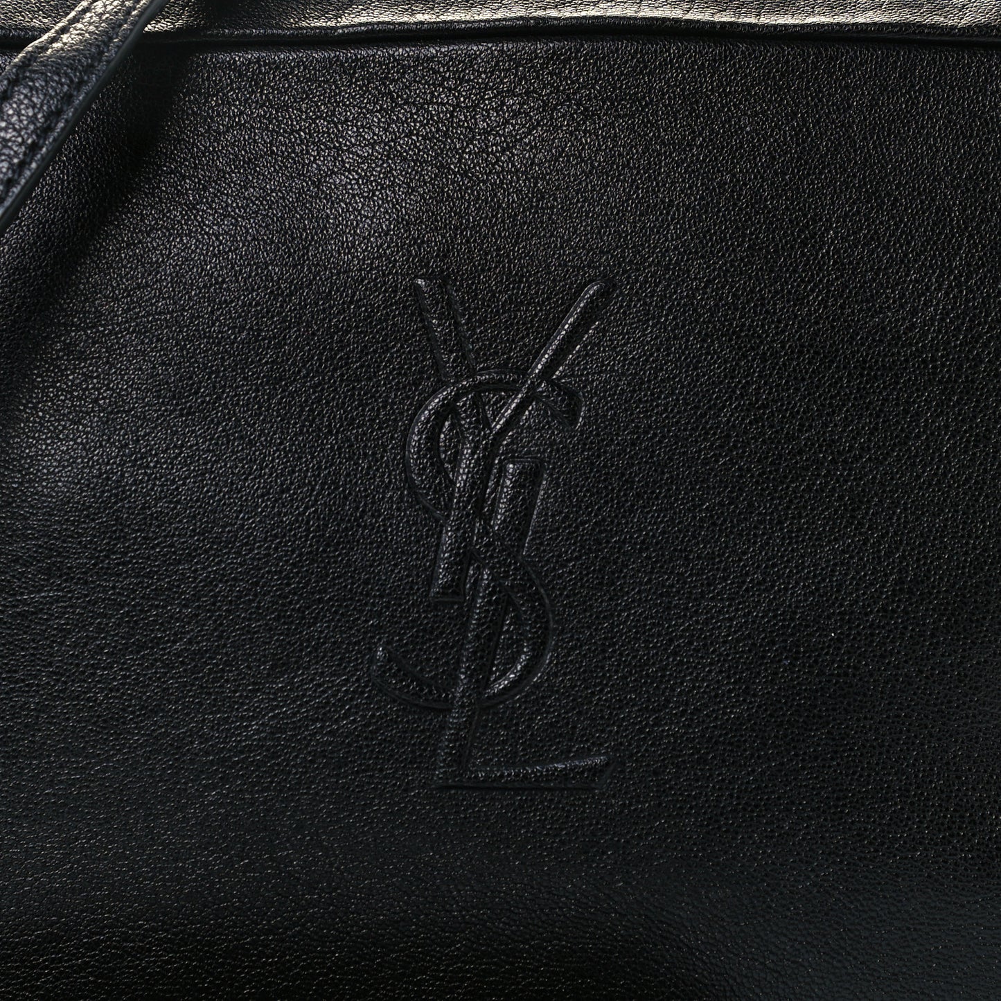 Calfskin Monogram Embossed Small Lou Camera Bag Black