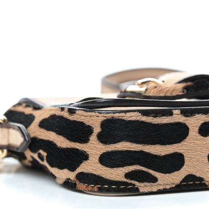 Burberry Suede Calf Hair Leopard Print Buckled Crossbody Bag 6 of 9