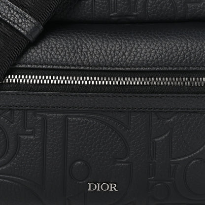 Christian Dior Grained Calfskin Embossed Dior Gravity Rider Zipped 2.0 Messenger Black 9 of 12