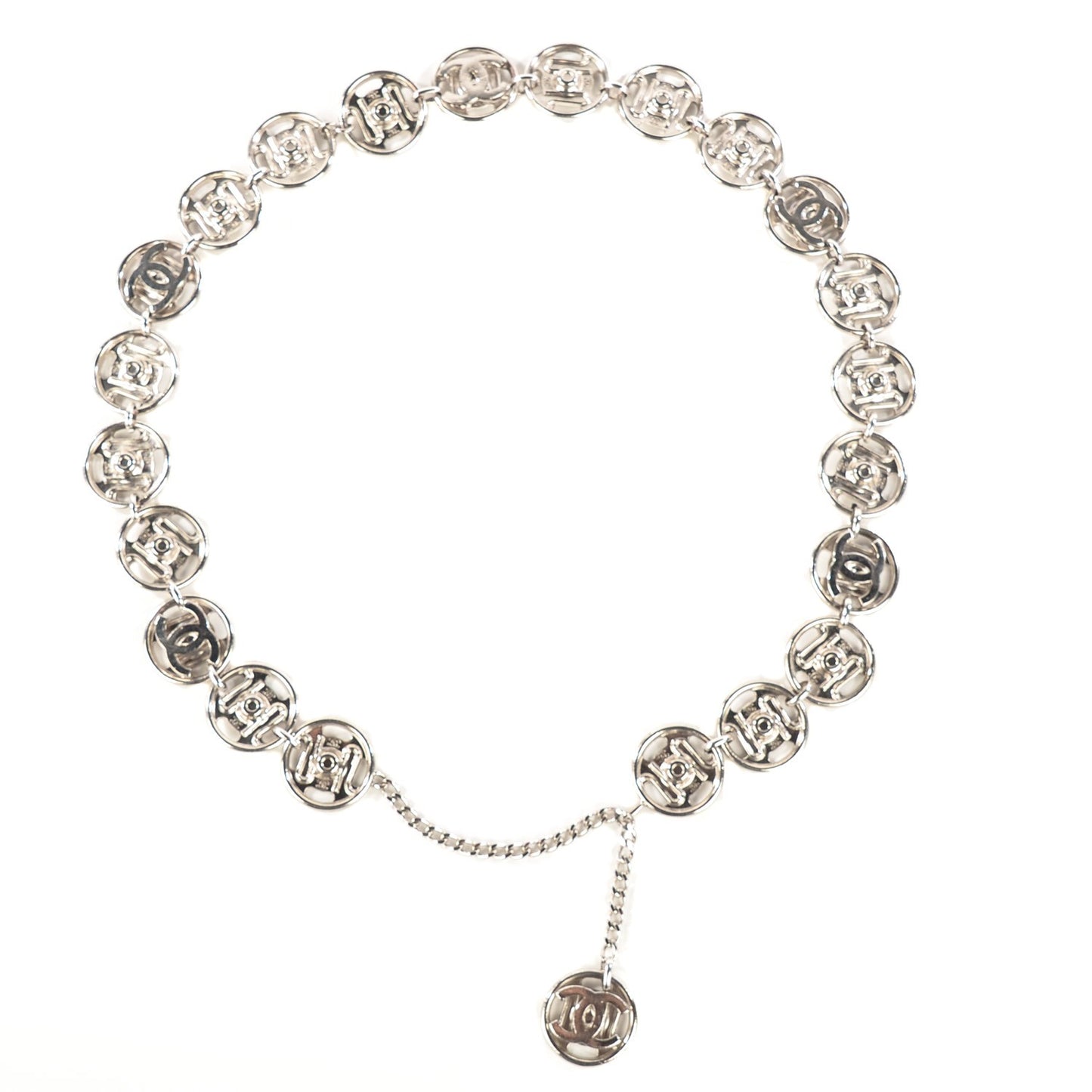 CC Button Belt Silver