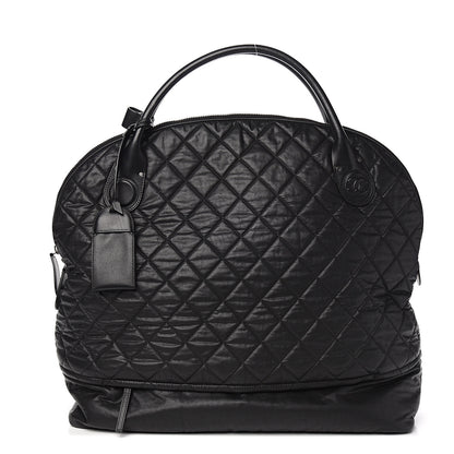 Chanel Coated Canvas Quilted Large Garment Travel Bag Black 1 of 9