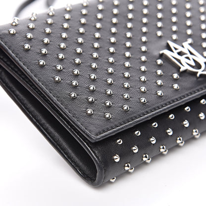 Alexander McQueen Calfskin Studded Insignia Pouch Black 8 of 13