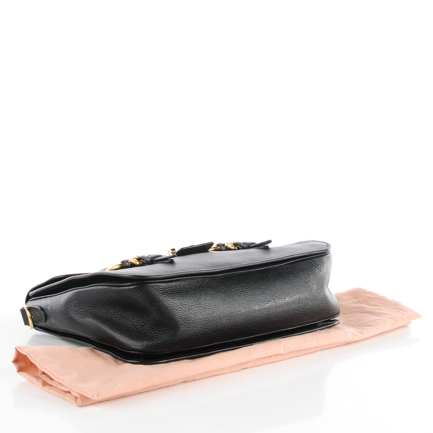 Goatskin Madras Crossbody Bag Nero Black