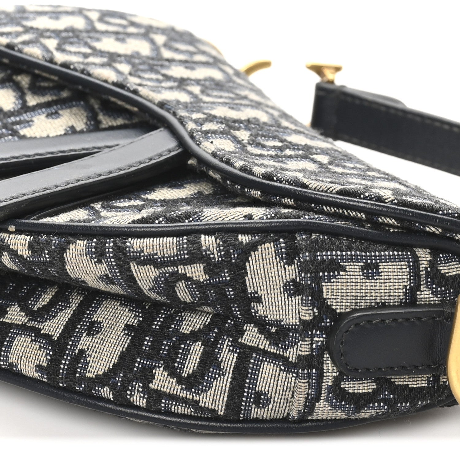 Christian Dior Oblique Mini Saddle Bag Blue 10 of 11