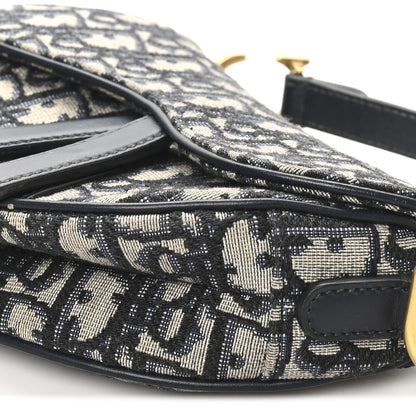 Christian Dior Oblique Mini Saddle Bag Blue 10 of 11