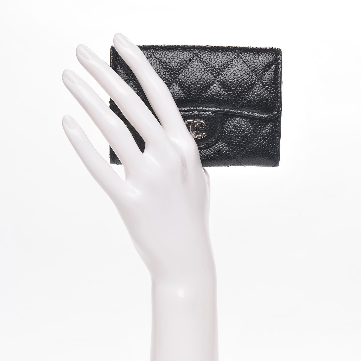 Chanel Caviar Quilted Flap Card Holder Black 2 of 8