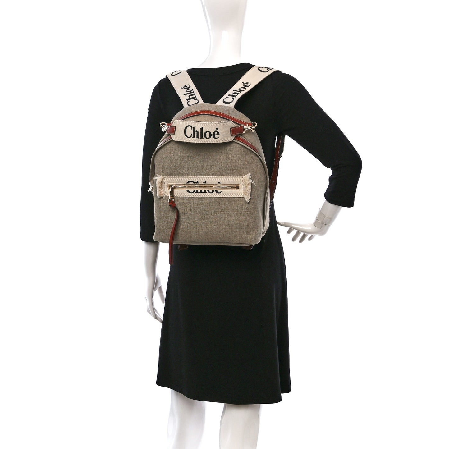 Canvas Logo Woody Backpack Sepia Brown