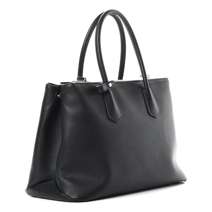 Prada Saffiano Cuir Twin Tote Black 3 of 12