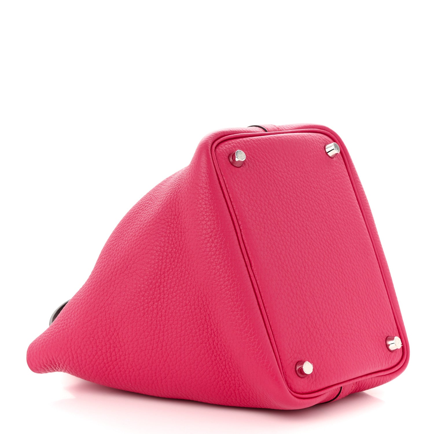 Hermes Taurillon Clemence Swift Eclat Picotin Lock 18 PM Framboise Rouge Sellier 4 of 11