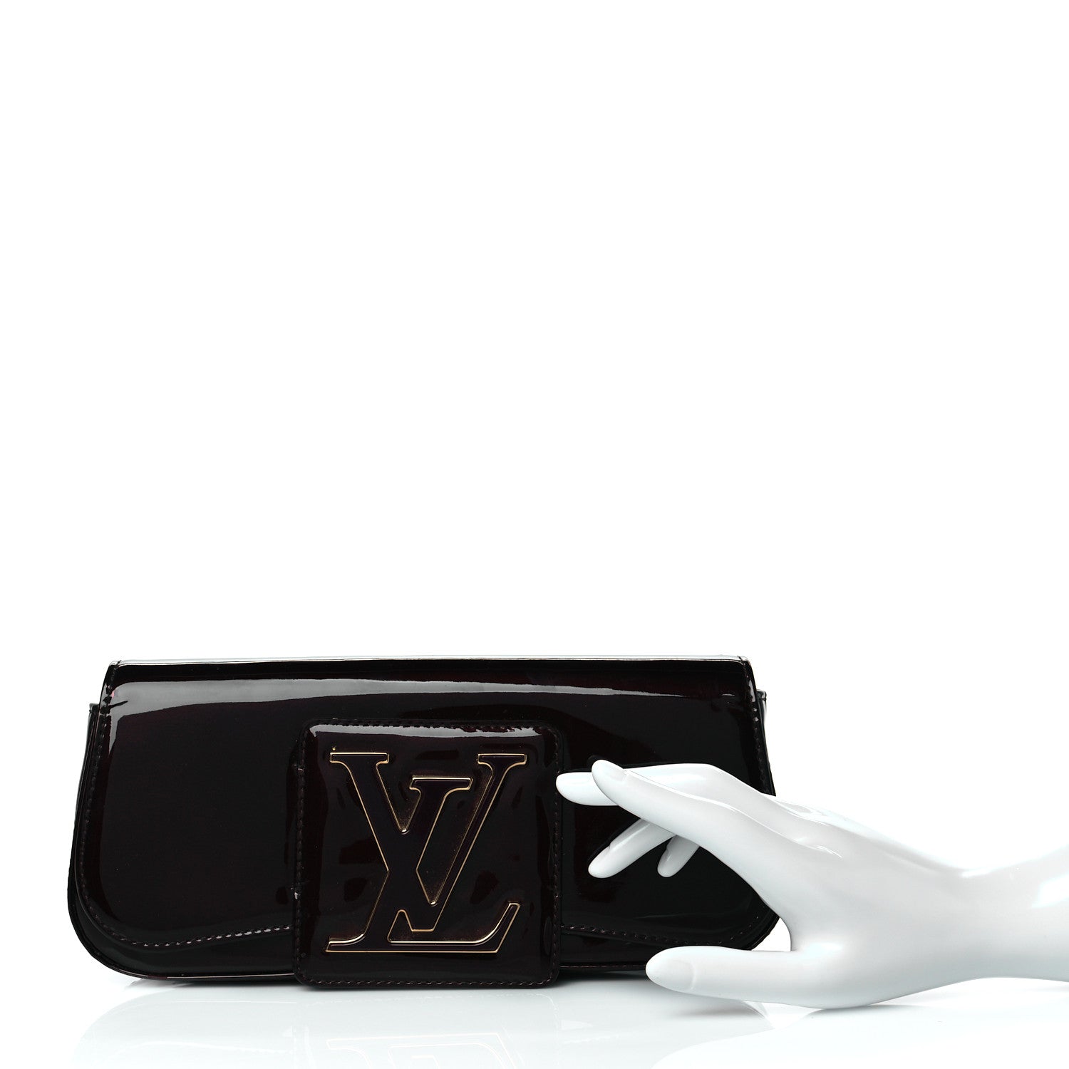 Louis Vuitton Patent Sobe Clutch Amarante 2 of 10
