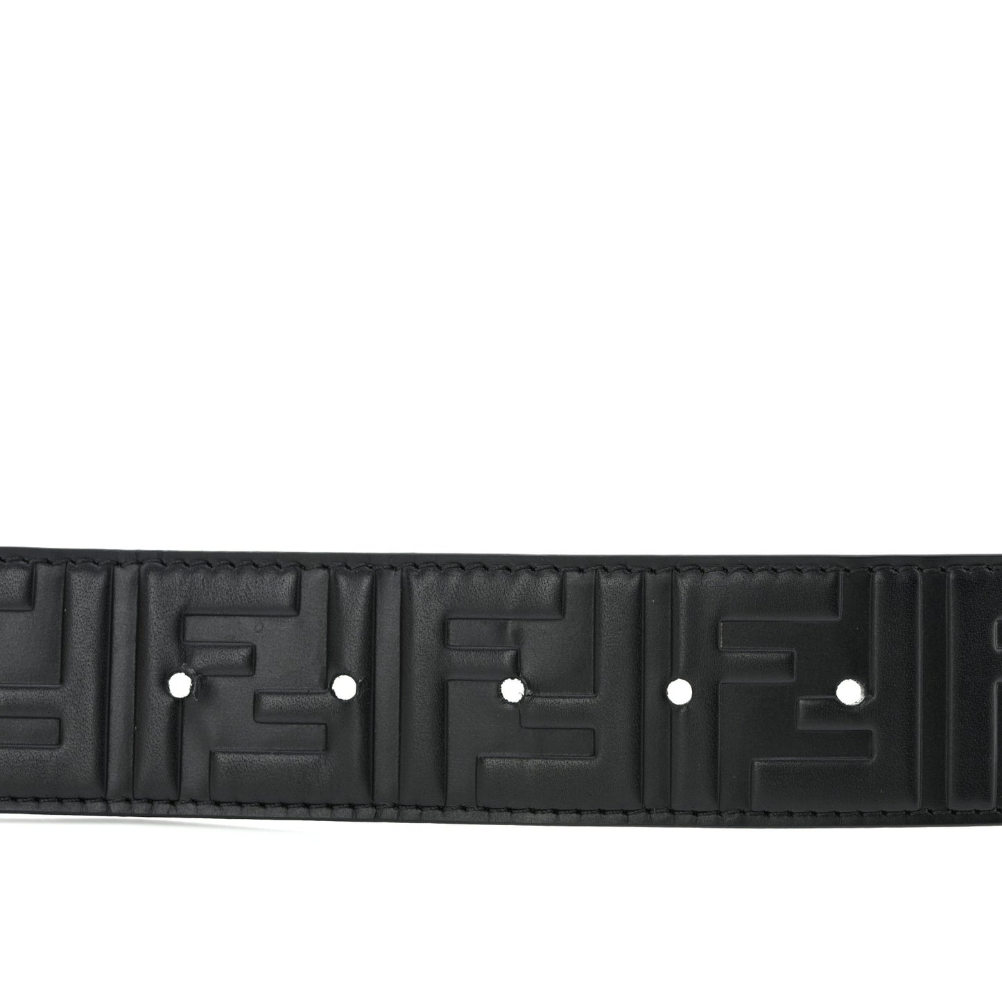 Calfskin F is Fendi FF 1974 Embossed Belt 80 32 Black