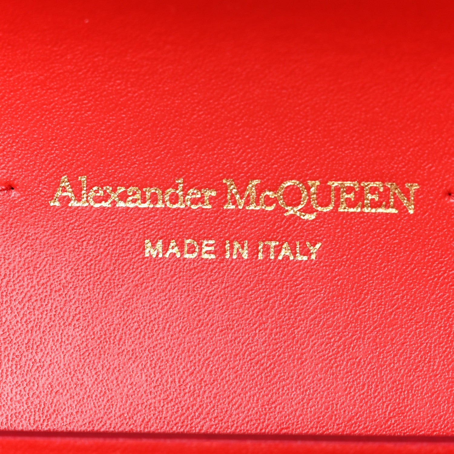 Alexander McQueen Calfskin Wallet on Chain Red 6 of 11