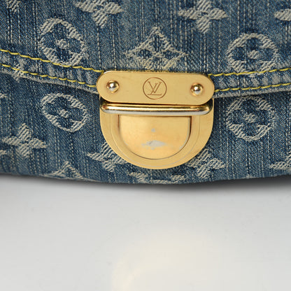 Louis Vuitton Monogram Denim Sac Plat Blue 14 of 15