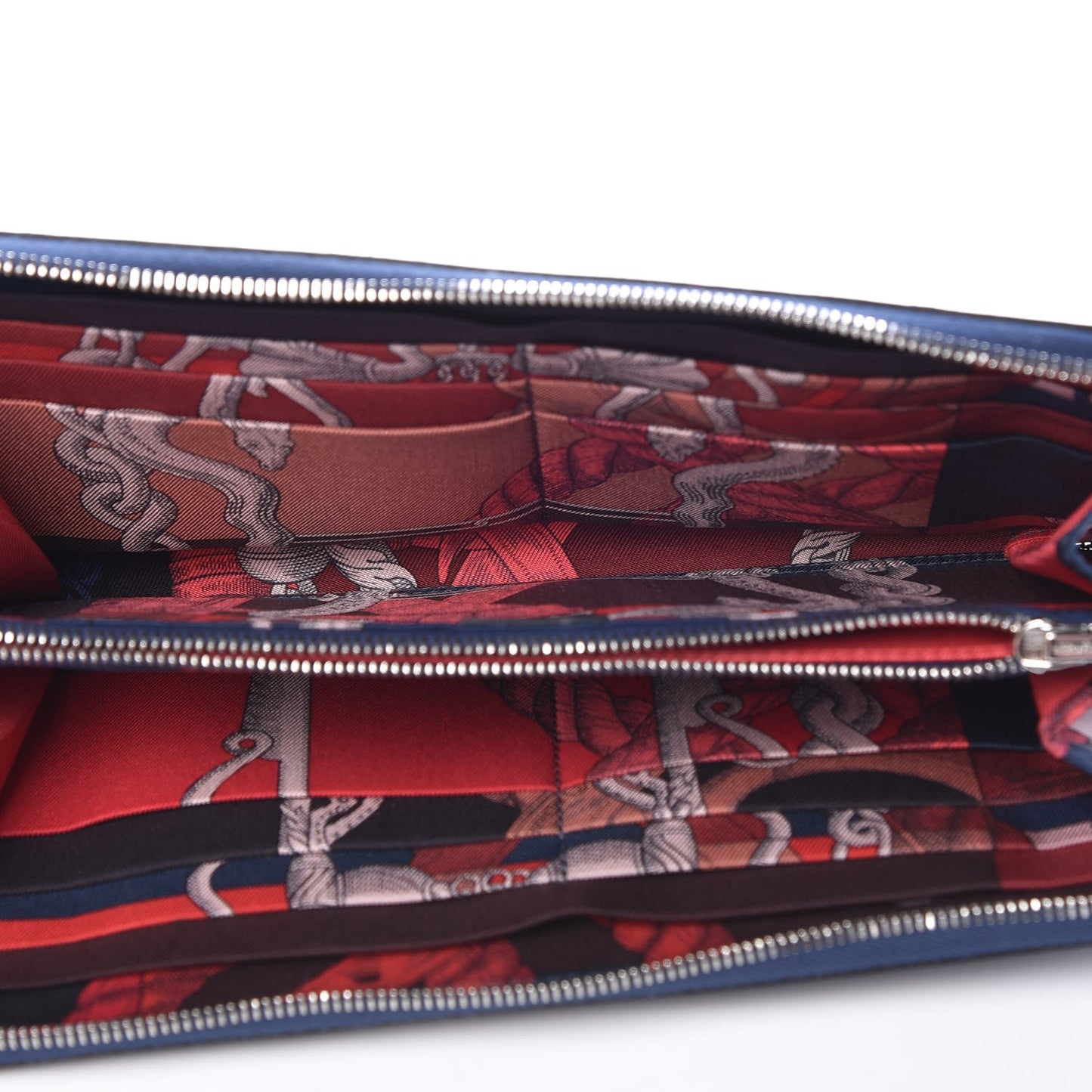 Epsom Silk'In Wallet Bleu Saphir