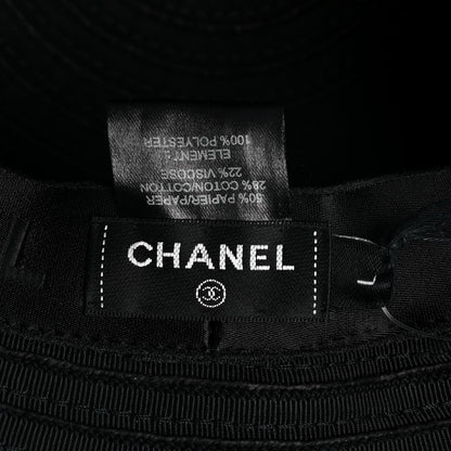 Chanel Cotton Viscose CC Bucket Hat L Black White 6 of 7