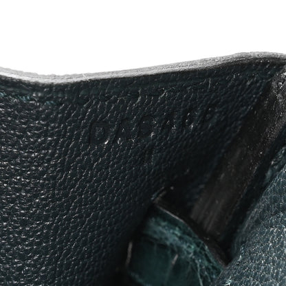 Hermes Togo Matte Alligator Birkin Touch 25 Vert Cypress 7 of 11