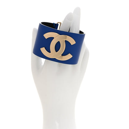 Chanel Calfskin CC Wide Cuff M Blue 2 of 6