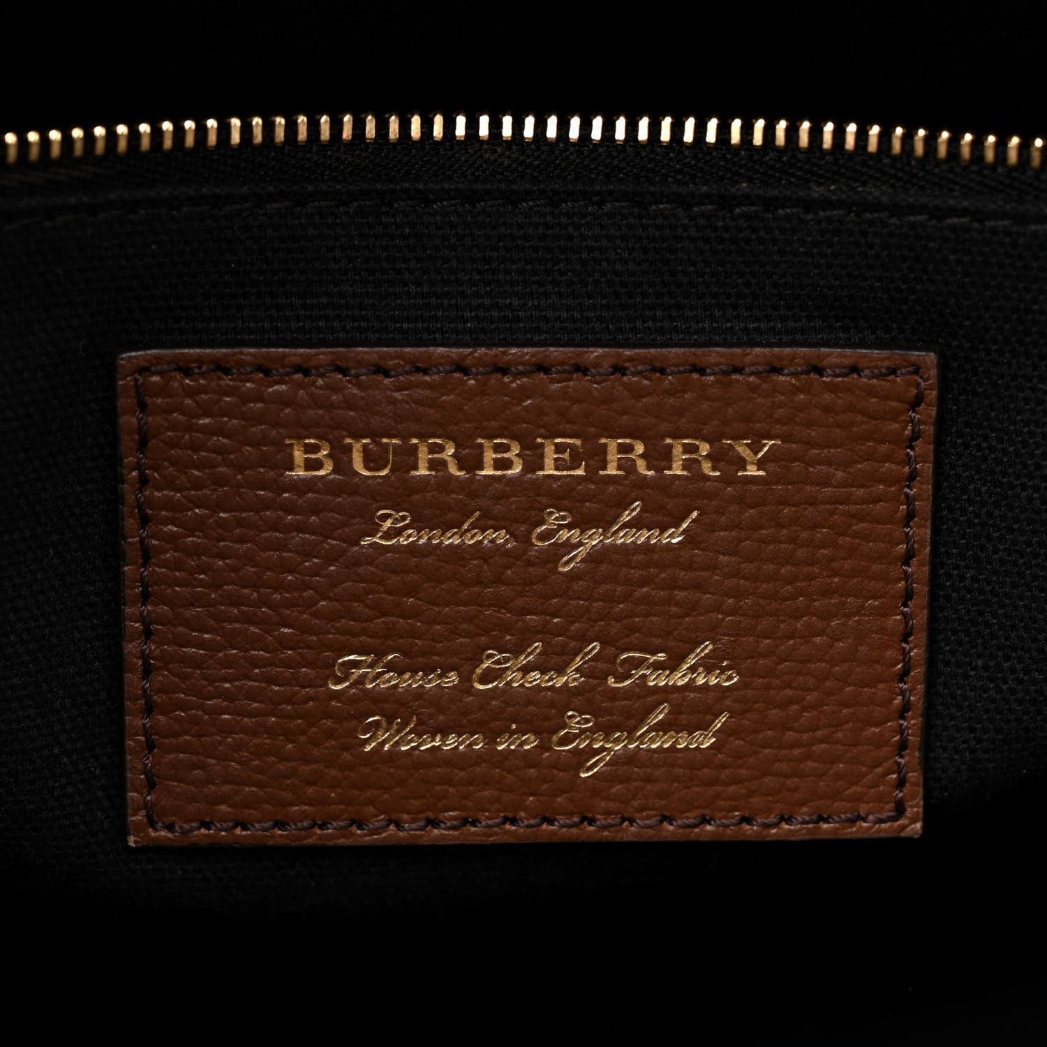 Burberry Grainy Calfskin House Check Medium Banner Tote Tan 6 of 13