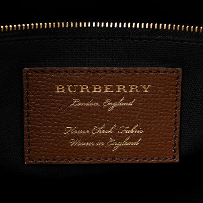 Burberry Grainy Calfskin House Check Medium Banner Tote Tan 6 of 13