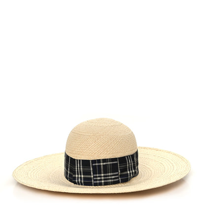 Hermes Chapeau Femme Anouk Panama Hat 57 Naturel Marine 1 of 7