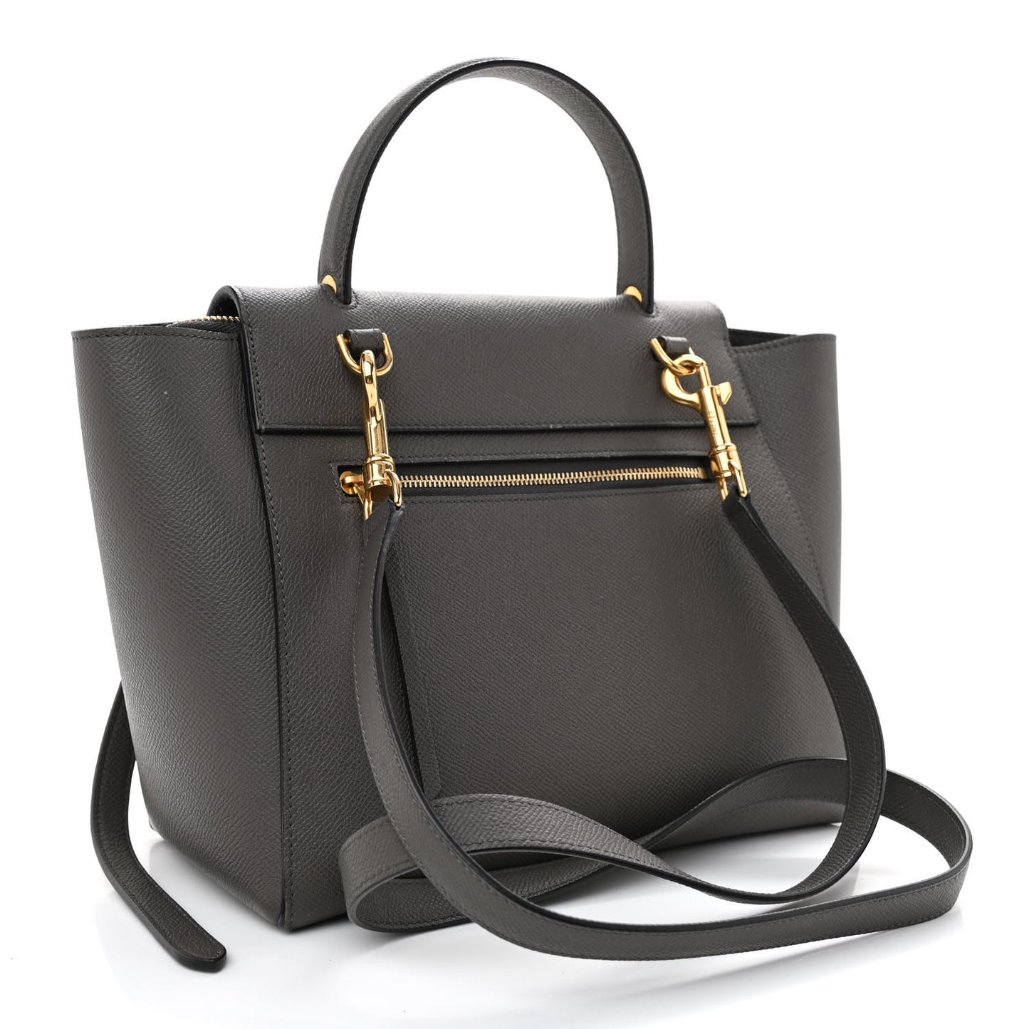 Baby Grained Calfskin Micro Belt Bag Grey