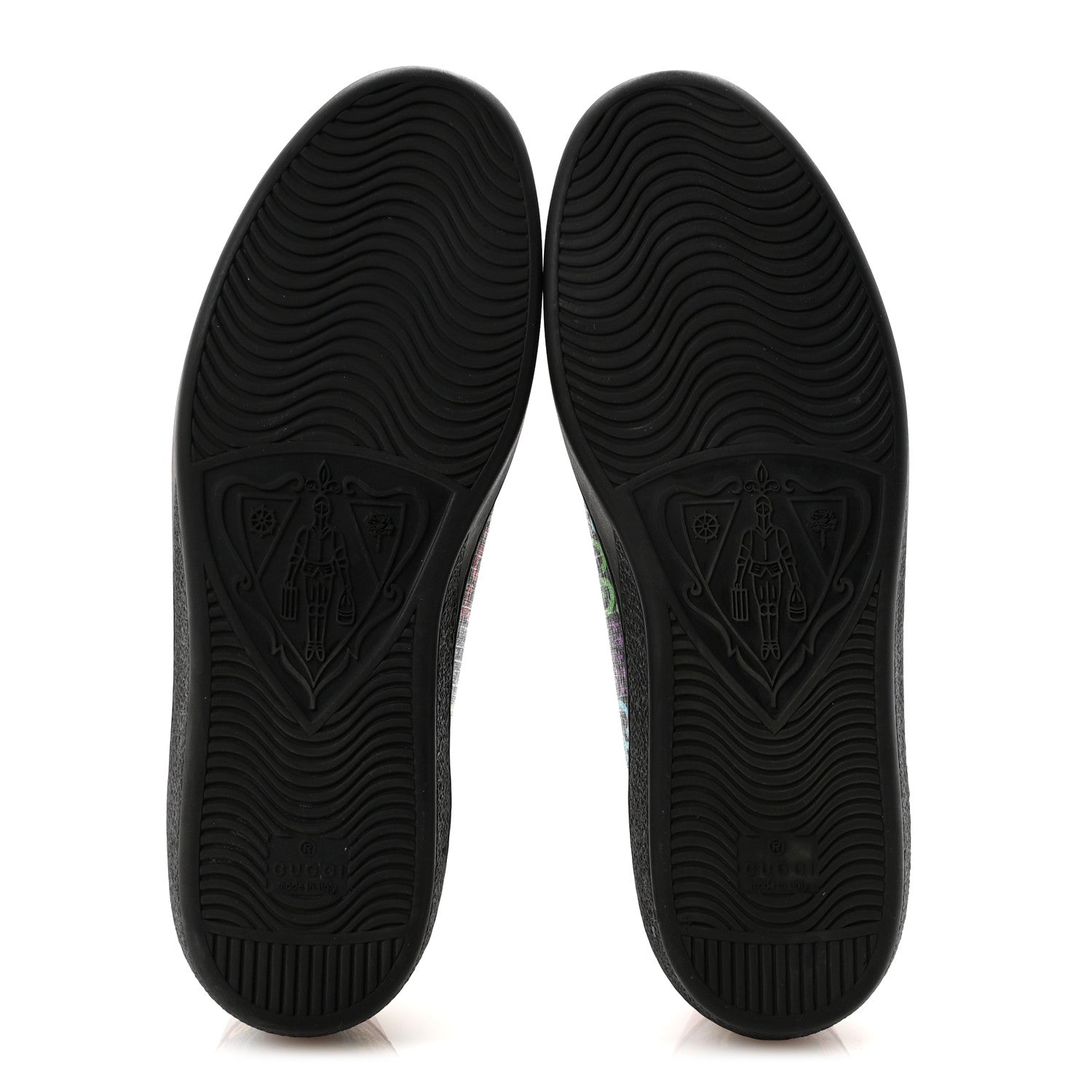 Gucci GG Supreme Monogram Psychedelic Mens Ace Sneakers 8.5 Black Multicolor 6 of 8