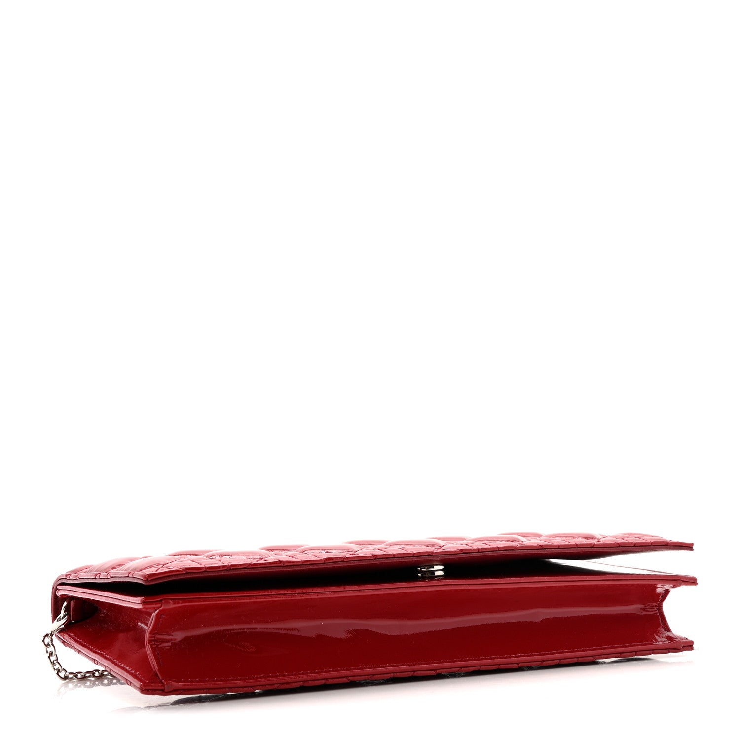 Christian Dior Patent Cannage Lady Dior Convertible Clutch Red 4 of 12