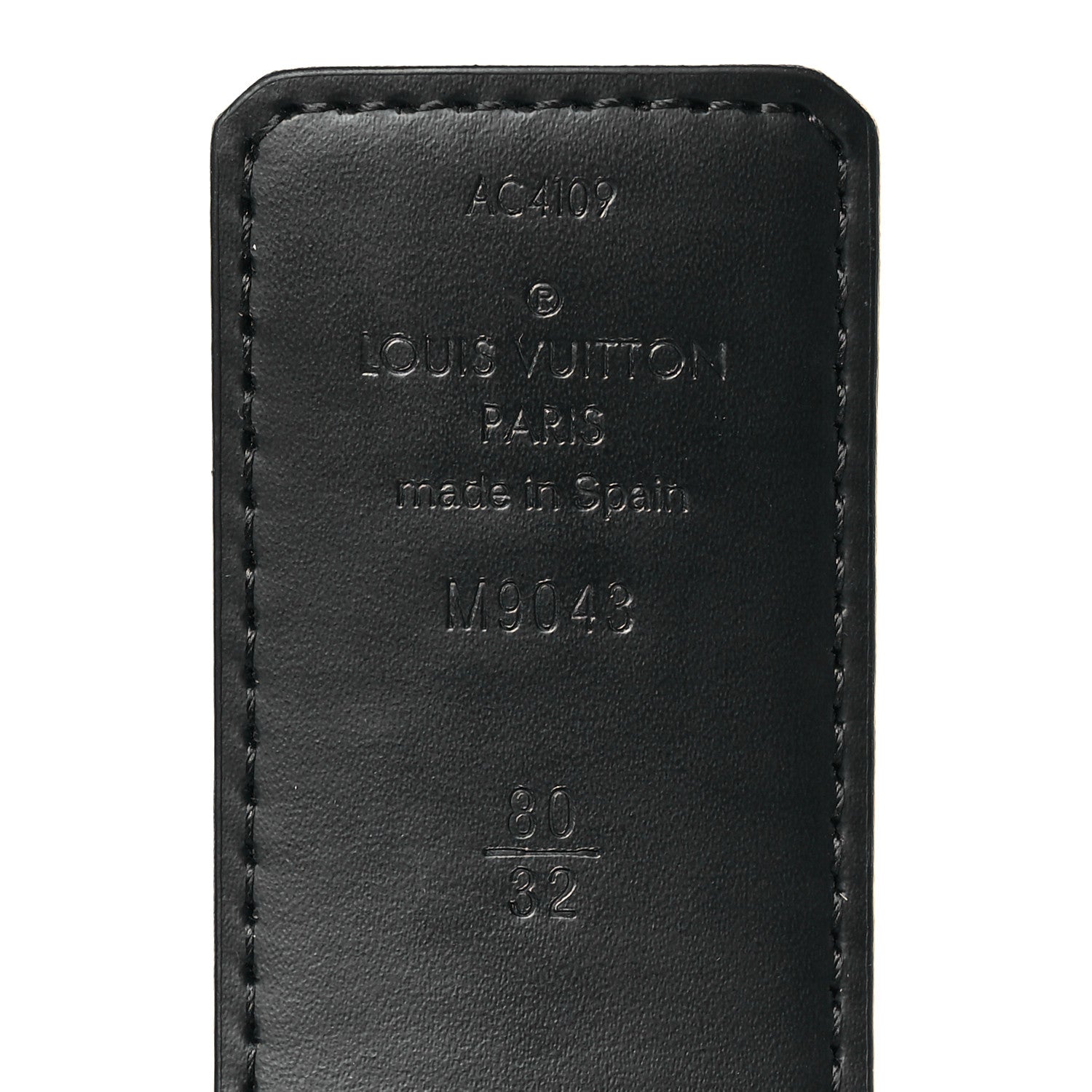 Louis Vuitton Monogram Eclipse Taigarama 40mm LV Initiales Reversible Belt 80 32 Black 4 of 7