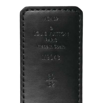 Louis Vuitton Monogram Eclipse Taigarama 40mm LV Initiales Reversible Belt 80 32 Black 4 of 7