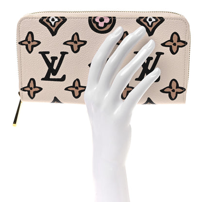 Louis Vuitton Monogram Giant Wild At Heart Zippy Wallet Creme 2 of 7