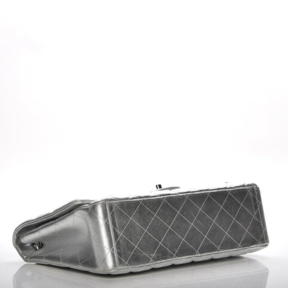 Chanel Metallic Lambskin Quilted Maxi Single Flap Silver 4 of 7