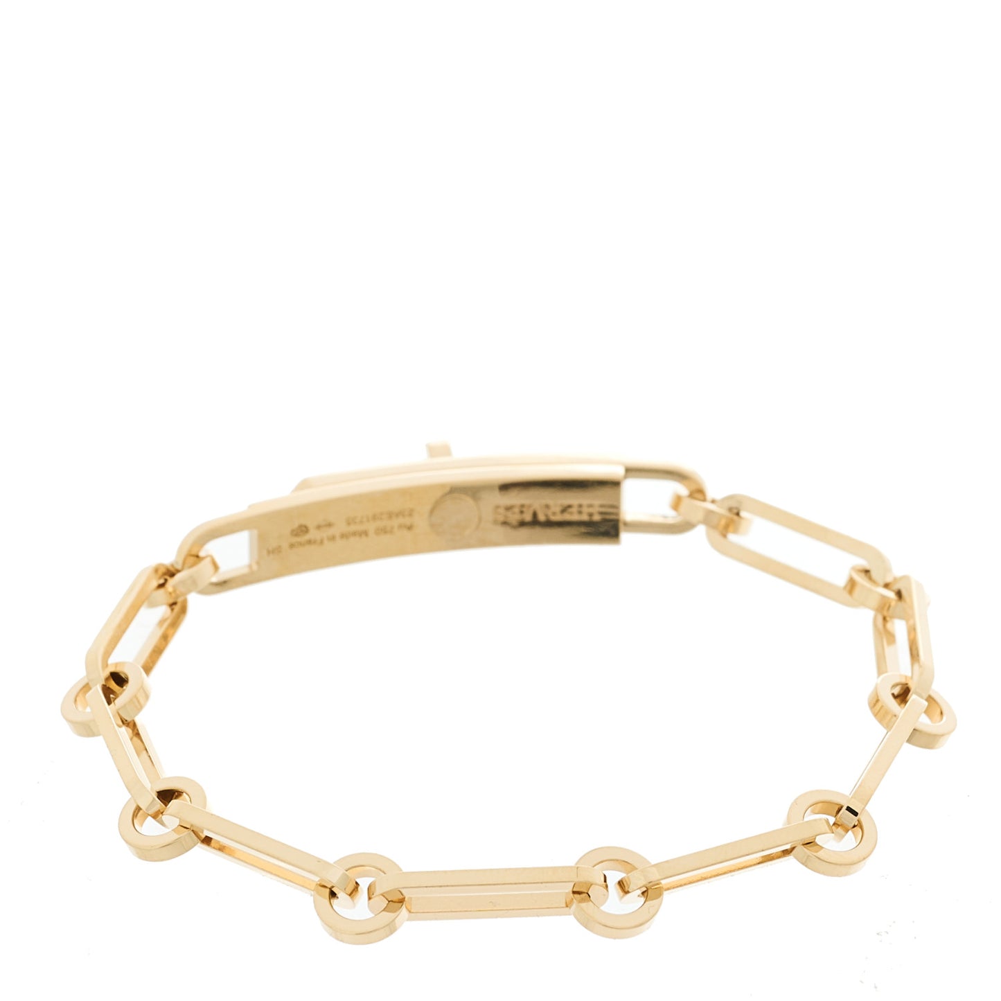 18K Yellow Gold Diamond Pave PM Kelly Chaine Bracelet SH