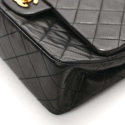 Chanel Lambskin Quilted Medium Double Flap Black 11 of 12