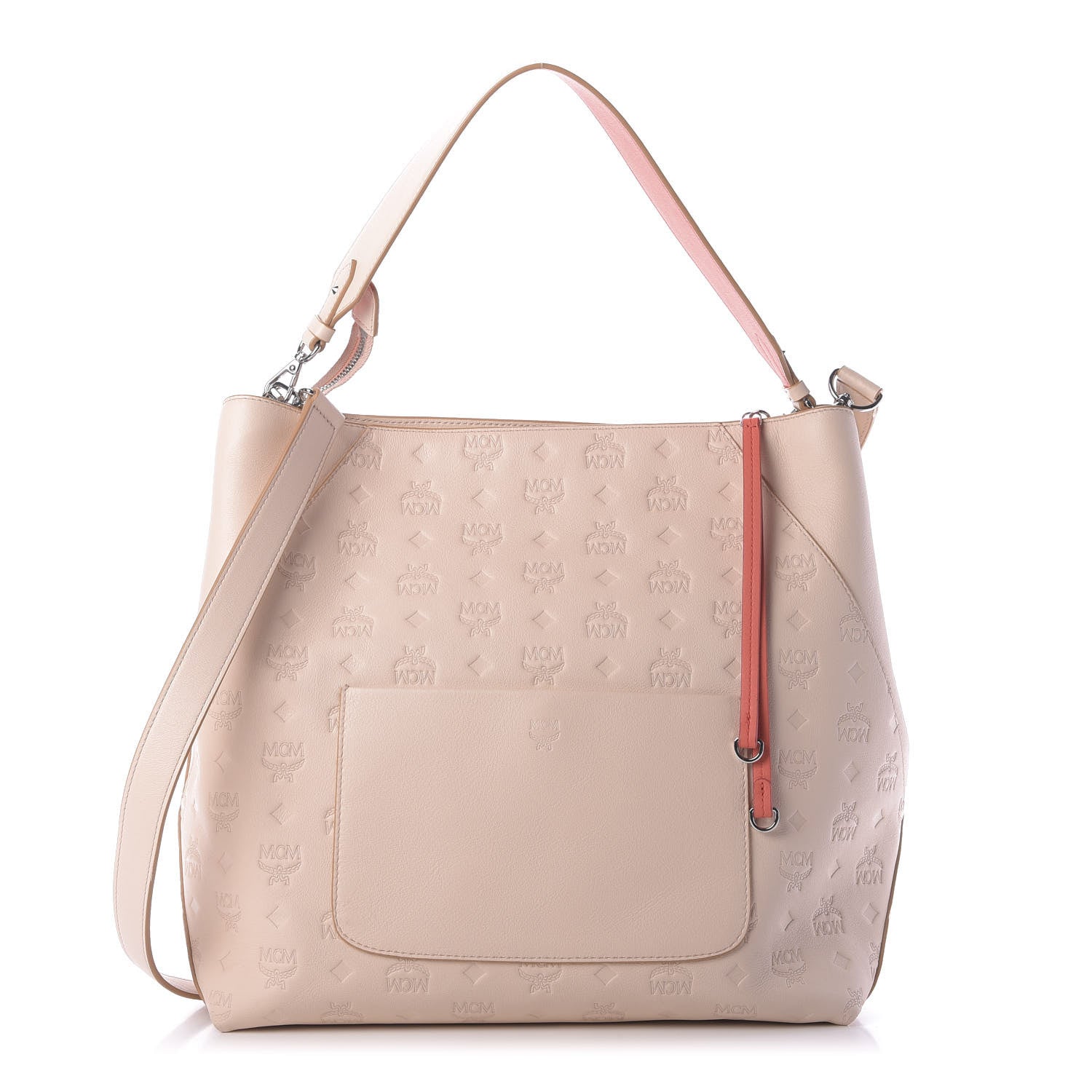 MCM Calfskin Ottomar Large Klara Hobo Orange Blush 1 of 9
