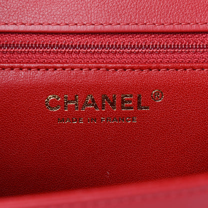 Chanel Calfskin Quilted Chevron In The City Bag Red 5 of 8