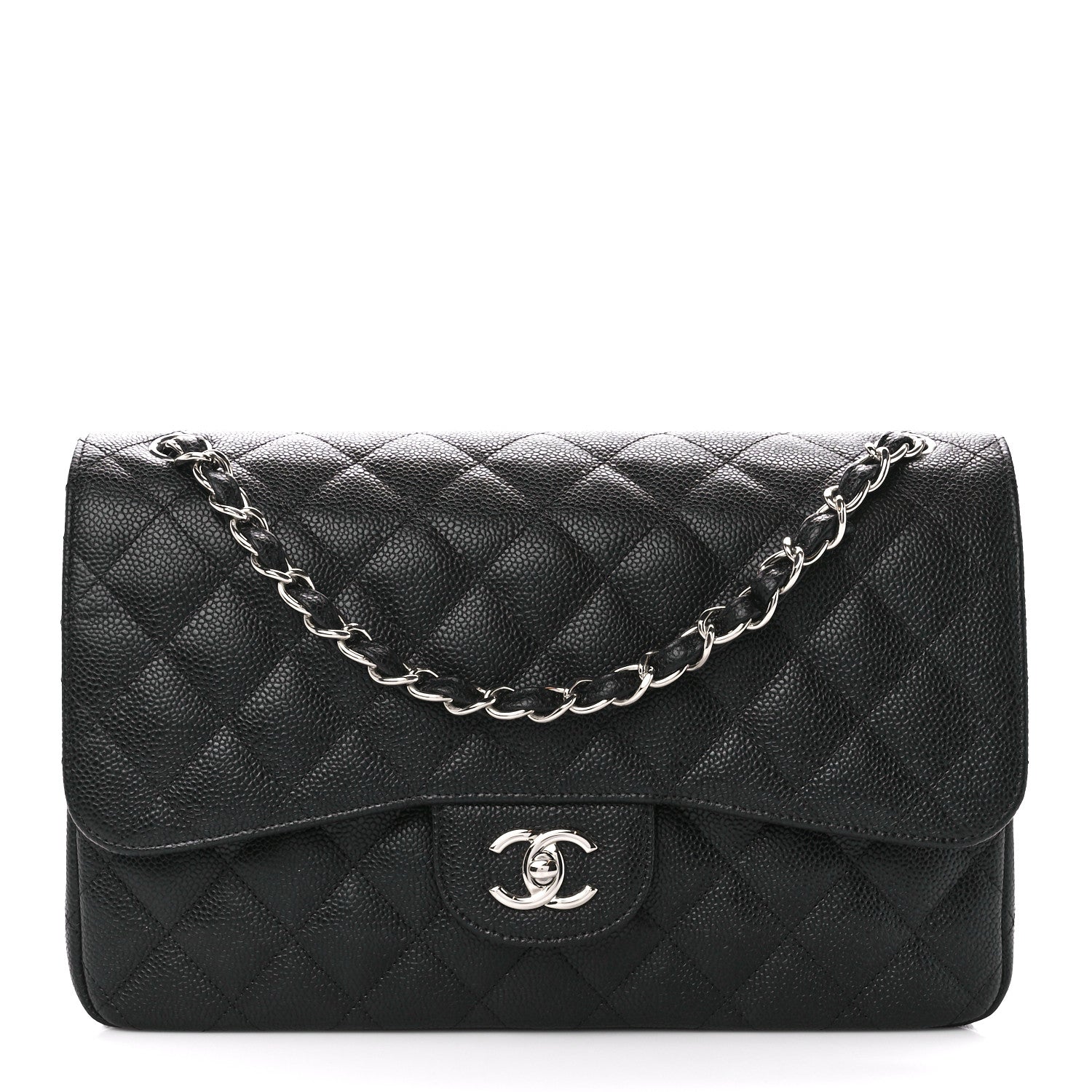Chanel Caviar Quilted Jumbo Double Flap Black 1 of 11