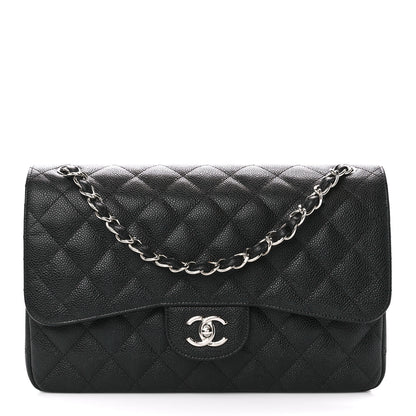 Chanel Caviar Quilted Jumbo Double Flap Black 1 of 11