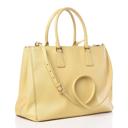 Prada Saffiano Large Galleria Double Zip Tote Ginestra 3 of 23