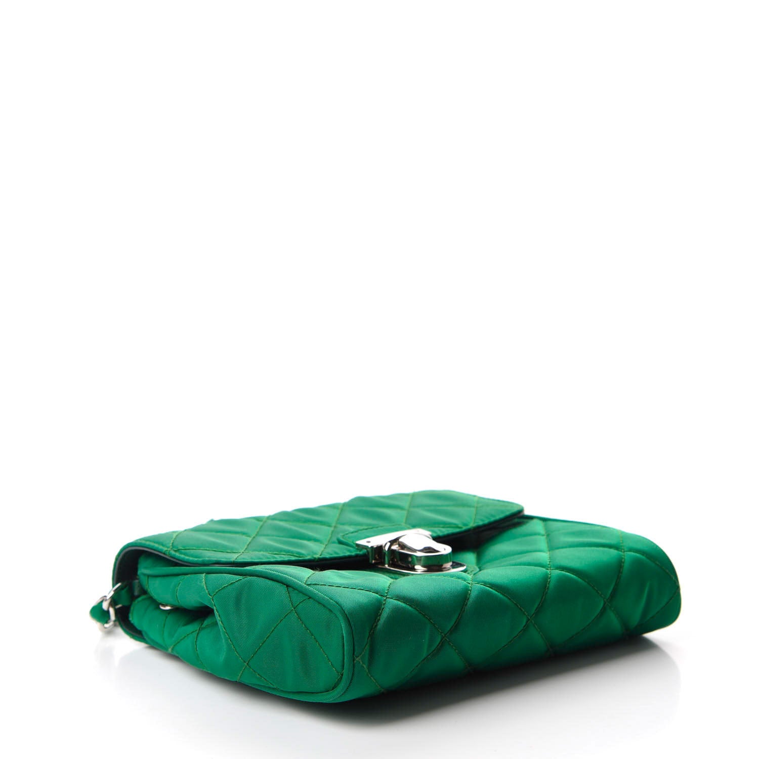 Prada Nylon Tessuto Impuntu Quilted Flap Oleandro 4 of 10