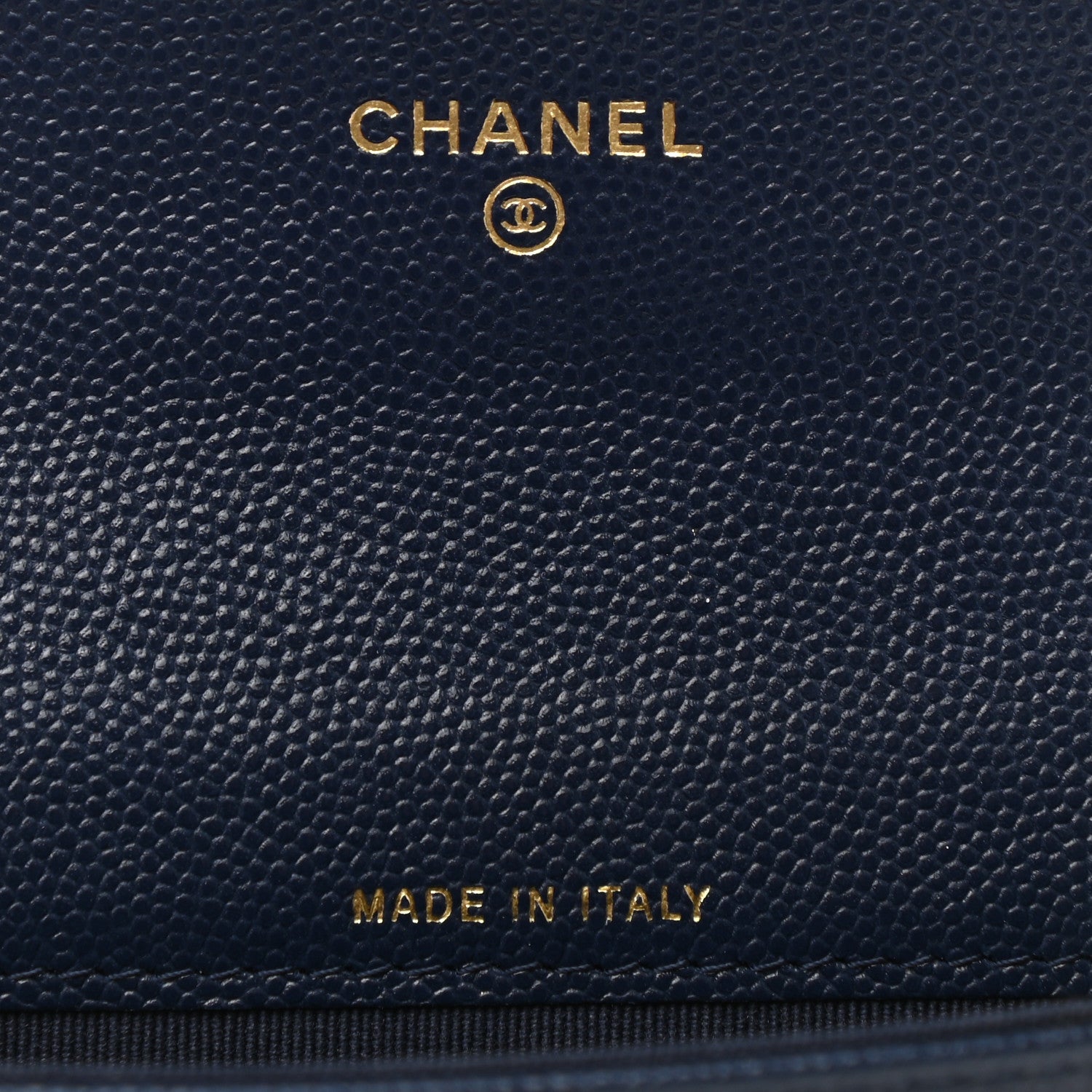 Chanel Caviar Quilted Crystal CC Flap Card Holder Navy Blue 6 of 7