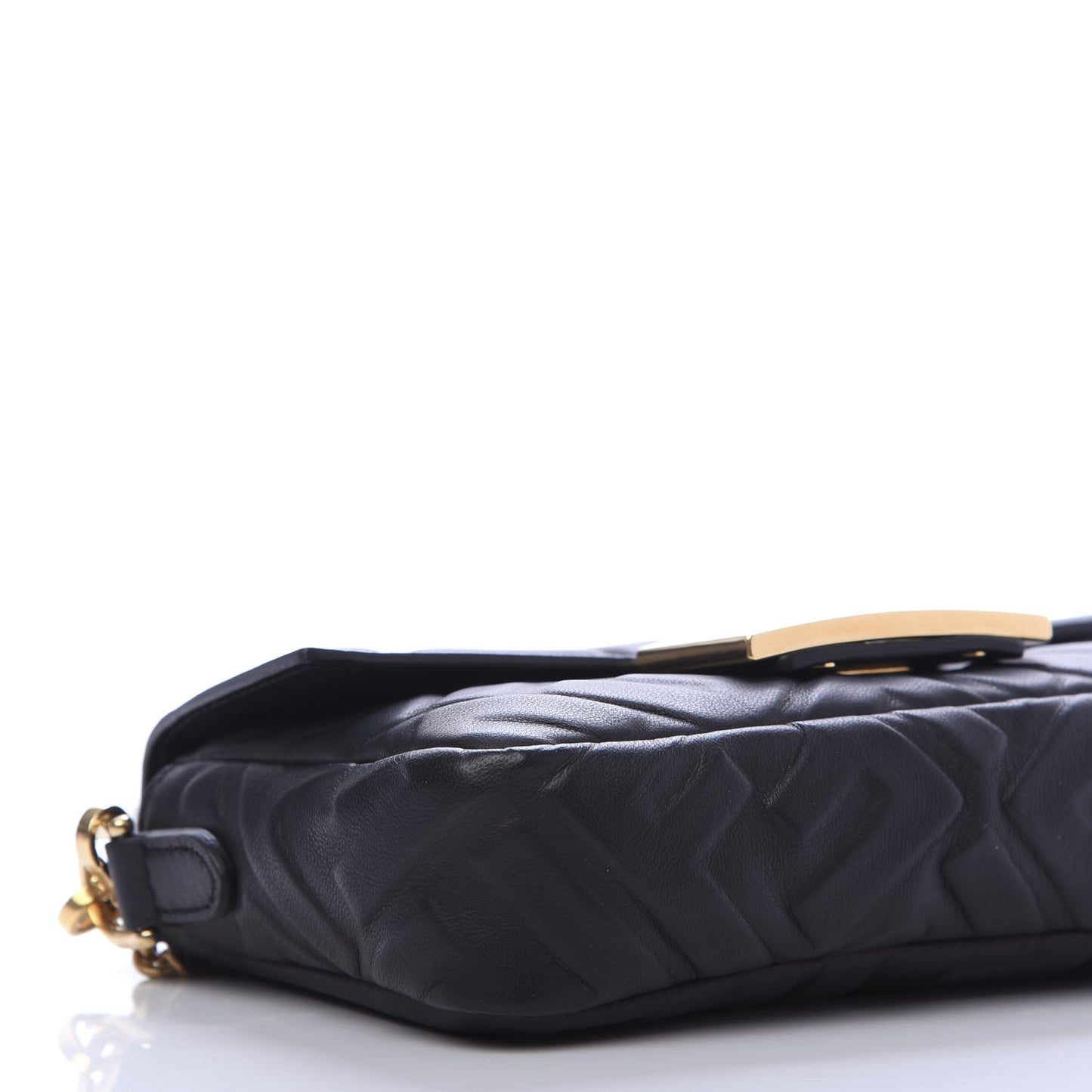 Nappa FF 1974 Embossed Mini Baguette Black