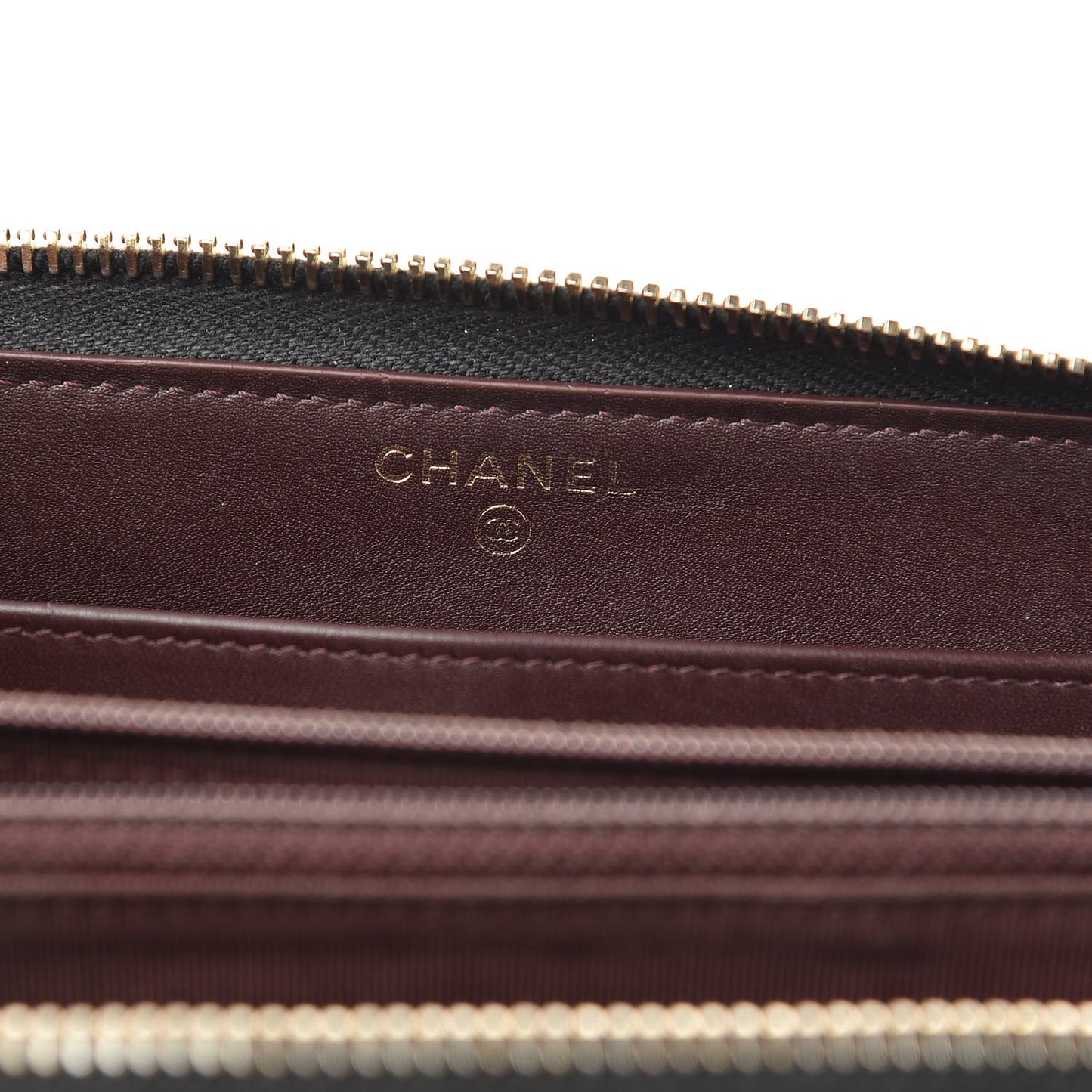 Caviar Quilted Large Gusset Zip Around Wallet Black