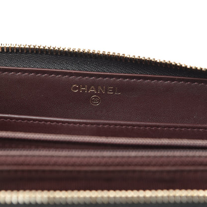 Chanel Caviar Quilted Large Gusset Zip Around Wallet Black 6 of 16