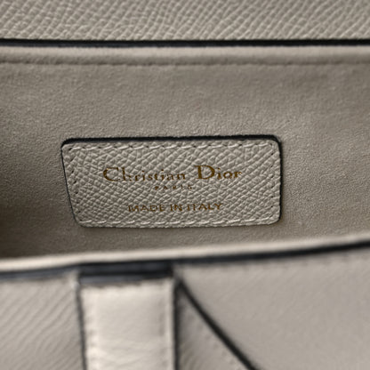 Christian Dior Grained Calfskin Mini Saddle Bag White 6 of 9