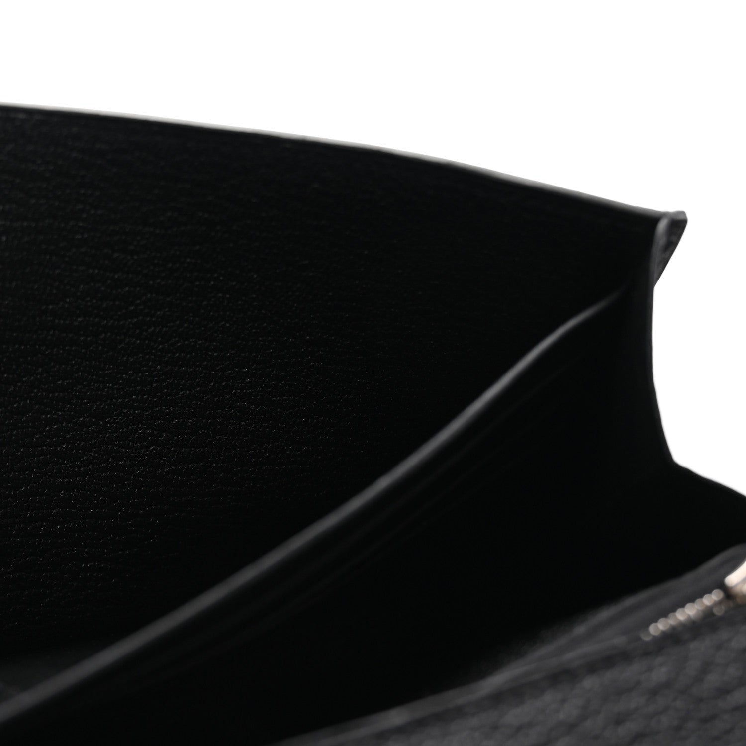 Hermes Chevre Mysore Kelly Longue Wallet Black 6 of 7