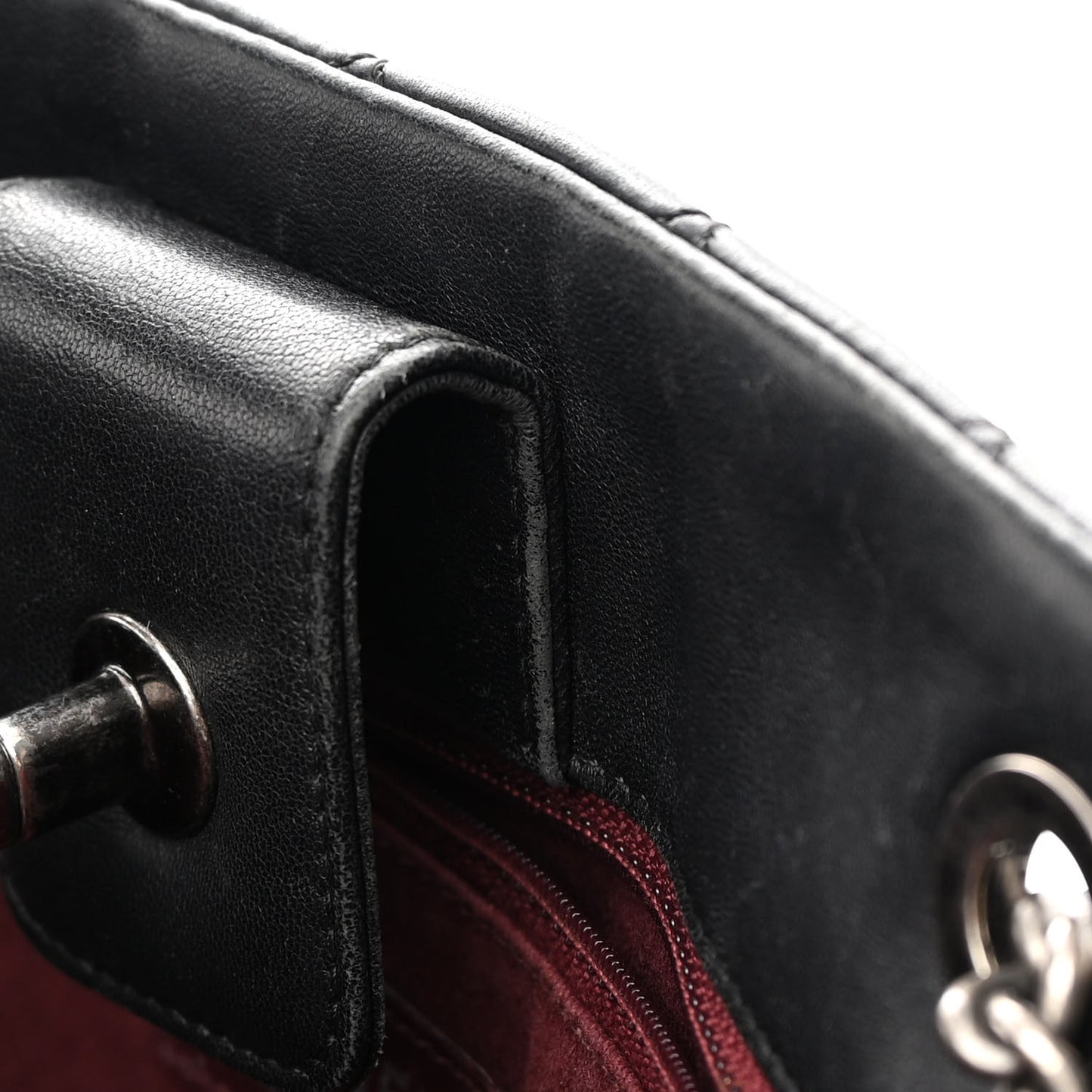 Lambskin Quilted Accordion Tote Black