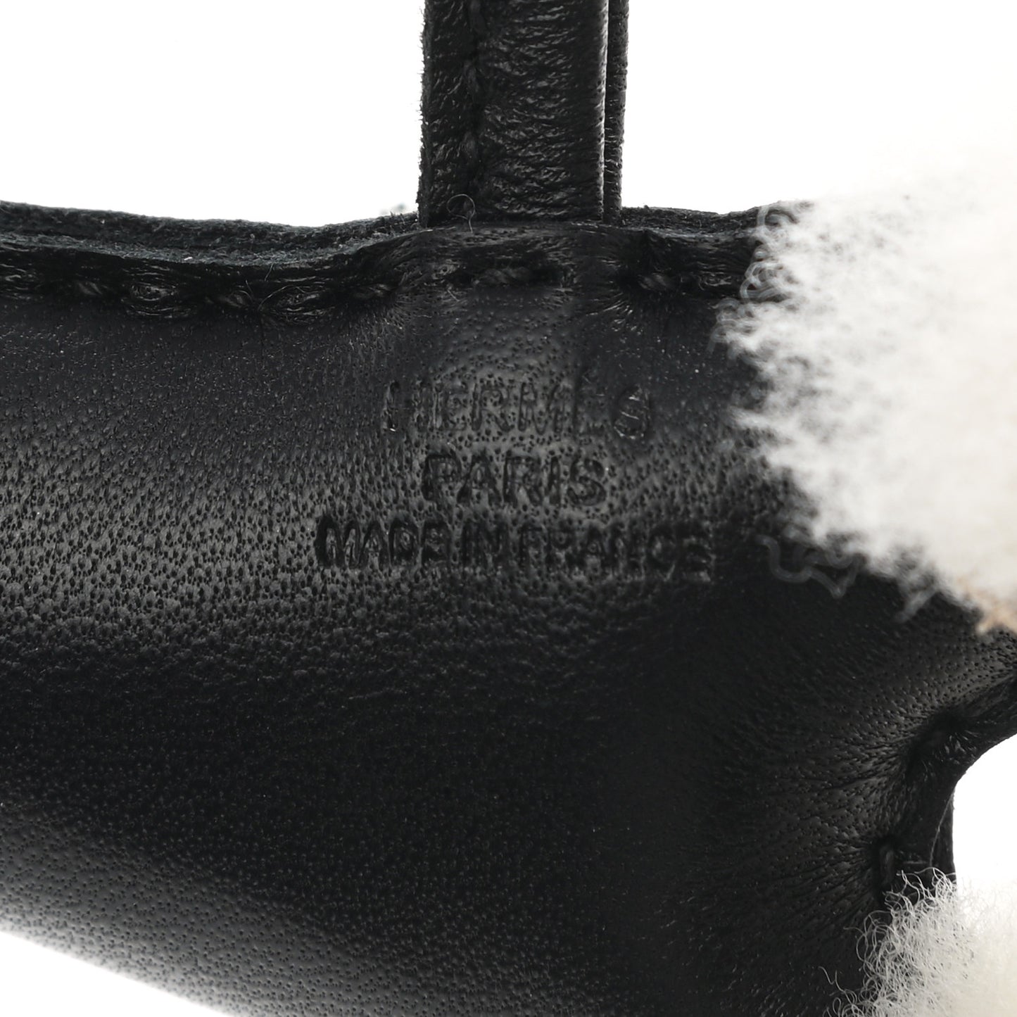 Milo Lambskin Shearling Budy Charm Black