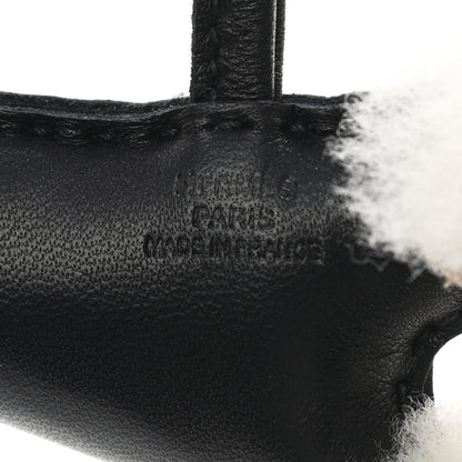 Hermes Milo Lambskin Shearling Budy Charm Black 3 of 5