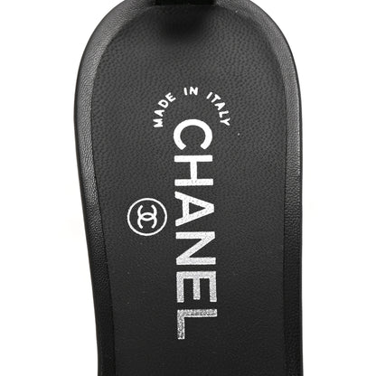 Chanel PVC Lambskin Logo Mules 41 Black 7 of 12